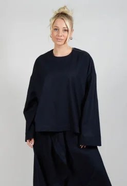 La Vaca Loca Tops^Wok Fresca Top in Ink Blue