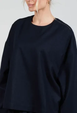La Vaca Loca Tops^Wok Fresca Top in Ink Blue