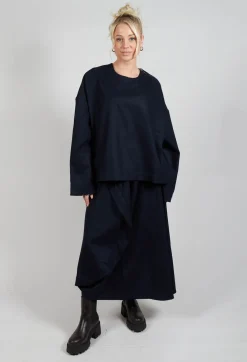 La Vaca Loca Tops^Wok Fresca Top in Ink Blue