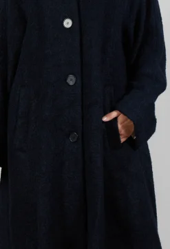 SOH Coats^Wool Overcoat in Navy
