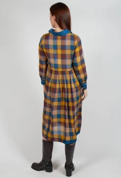Eka Dresses^Wool Raven Dress in Yellow Check