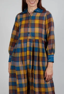 Eka Dresses^Wool Raven Dress in Yellow Check