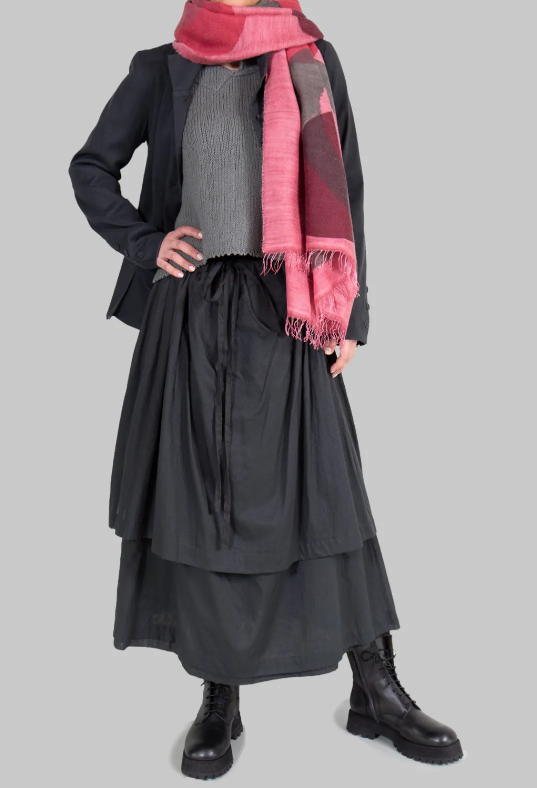 Exquisite J Scarves^Wool Scarf in Red