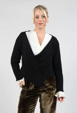 T.ba Tops^Wrap Blouse in Black