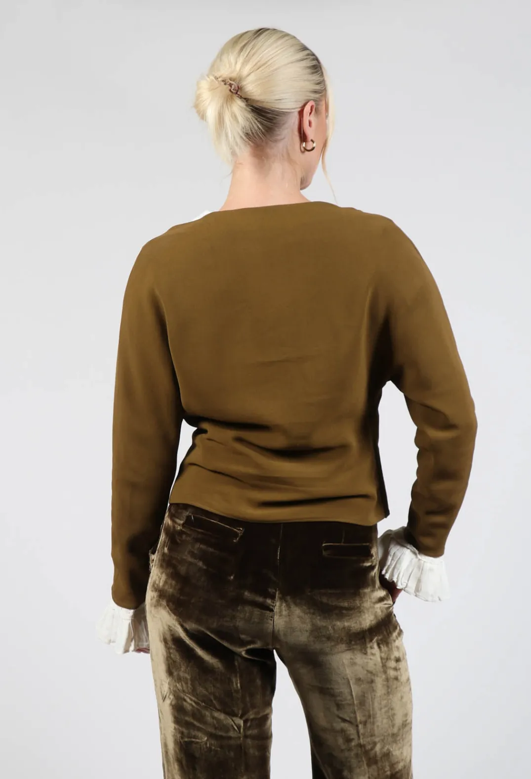T.ba Tops^Wrap Blouse in Brown