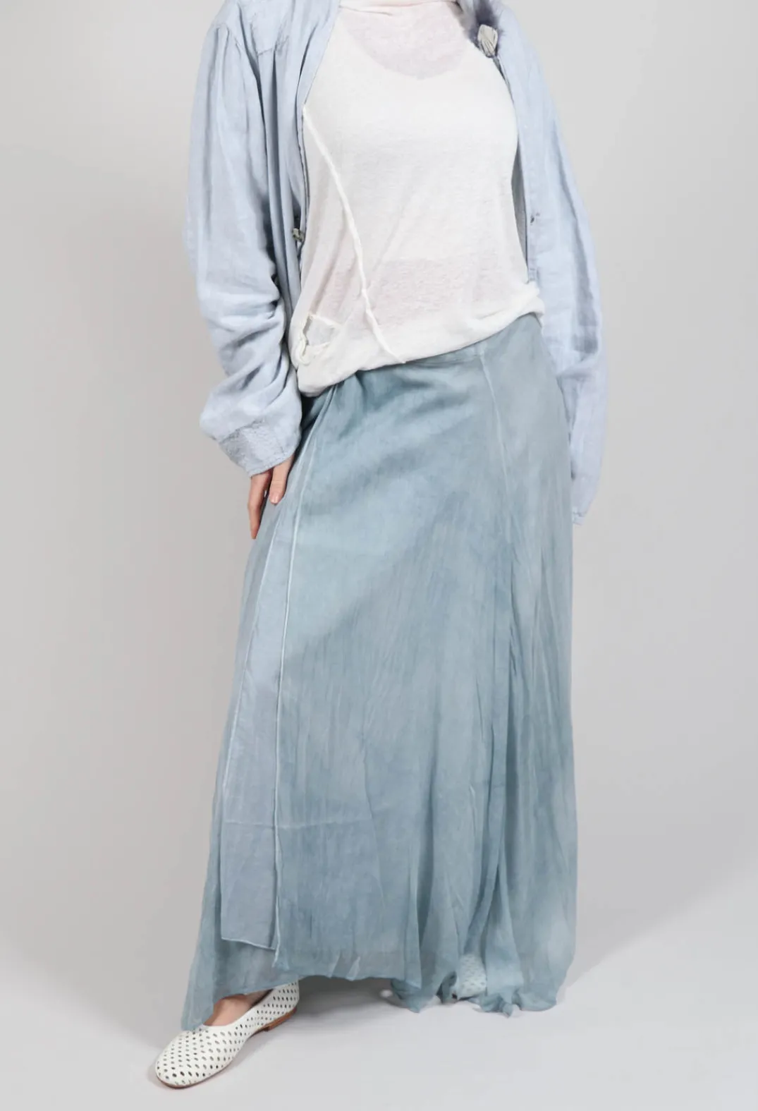 Umit Unal Skirts^Wrap Silk Skirt in Original Cool Blue