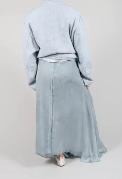 Umit Unal Skirts^Wrap Silk Skirt in Original Cool Blue