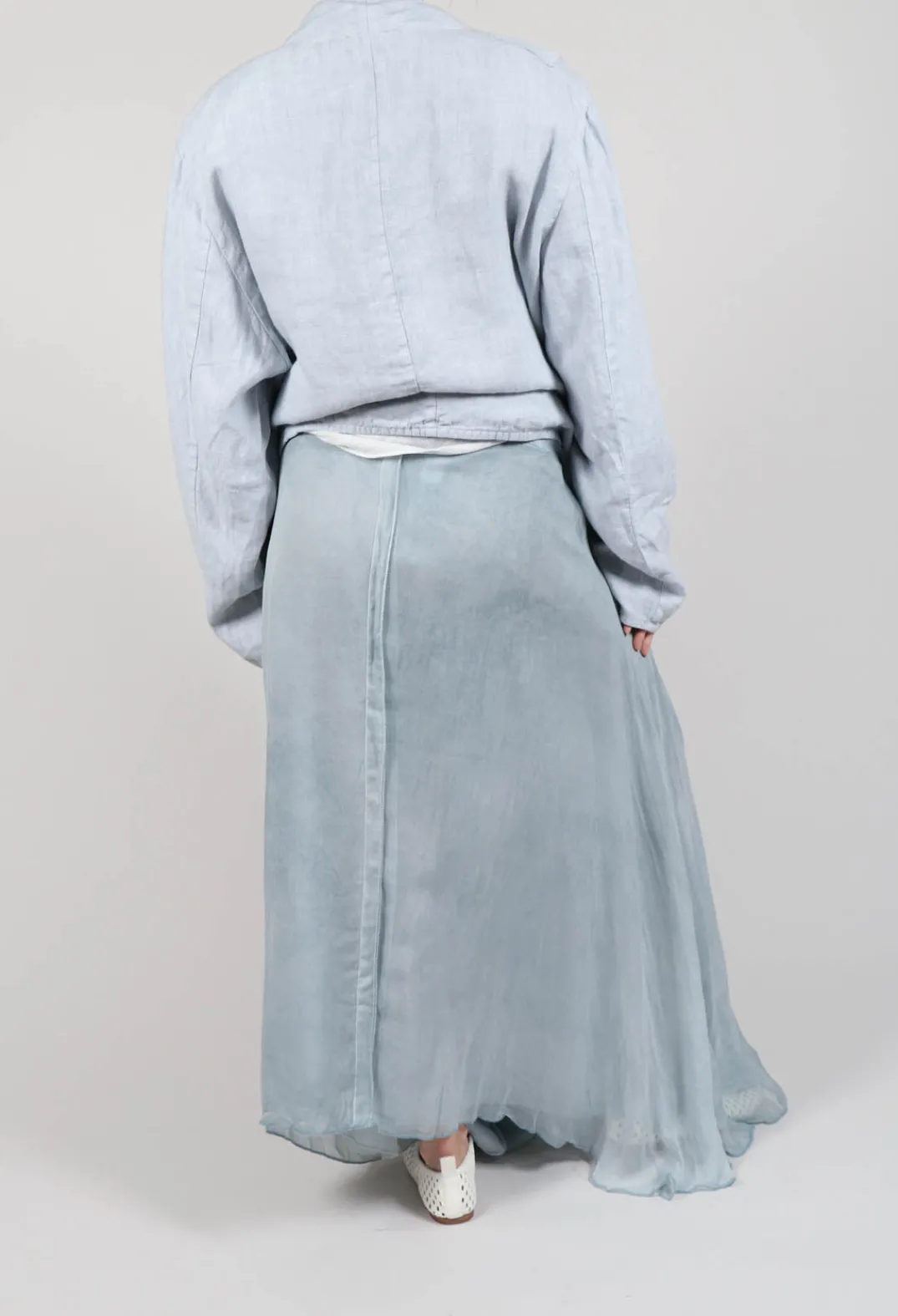 Umit Unal Skirts^Wrap Silk Skirt in Original Cool Blue