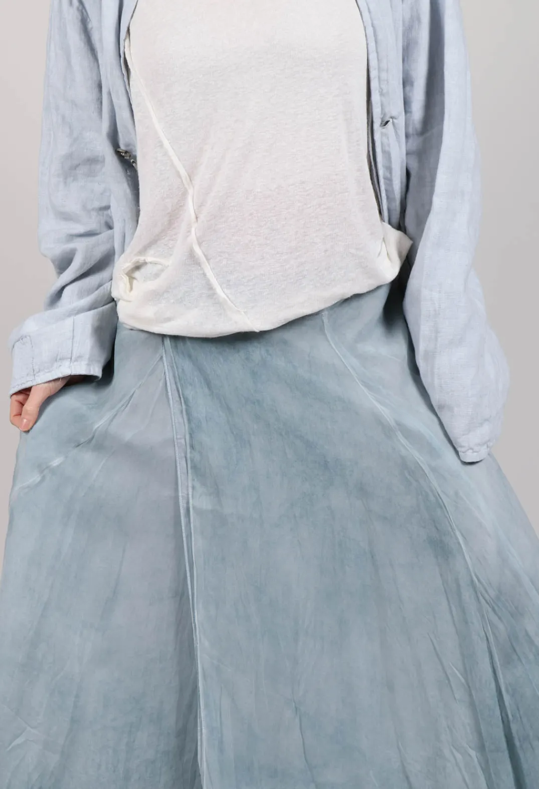 Umit Unal Skirts^Wrap Silk Skirt in Original Cool Blue
