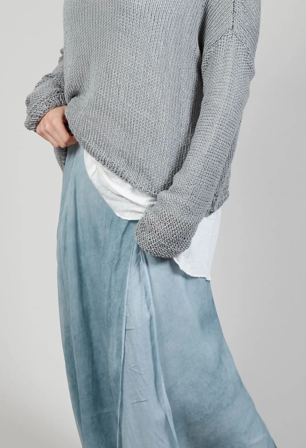 Umit Unal Skirts^Wrap Silk Skirt in Original Cool Blue