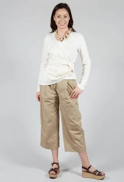 Malloni Tops^Wrap Style Top in Beige