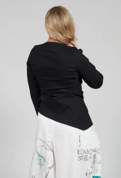 Malloni Tops^Wrap Style Top in Nero
