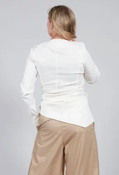 Malloni Tops^Wrap Style Top in Osso