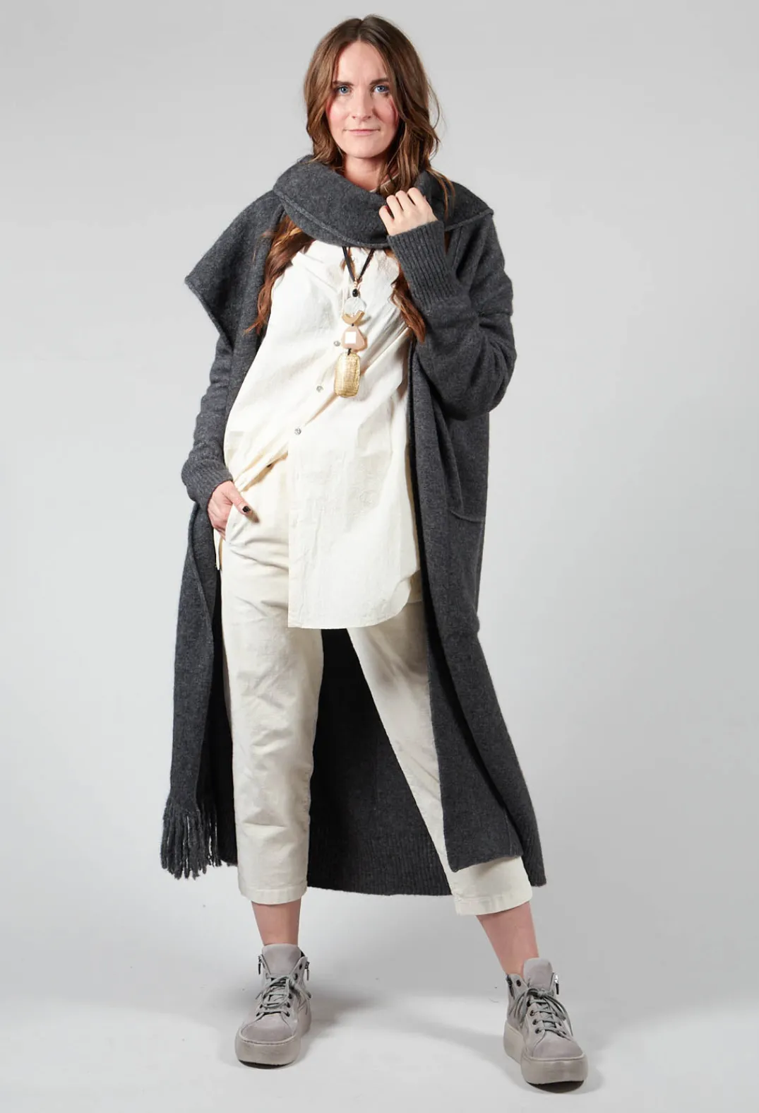 Album Di Famiglia Shirts & Blouses^Wrinkled Unisex Collar Shirt in Natural