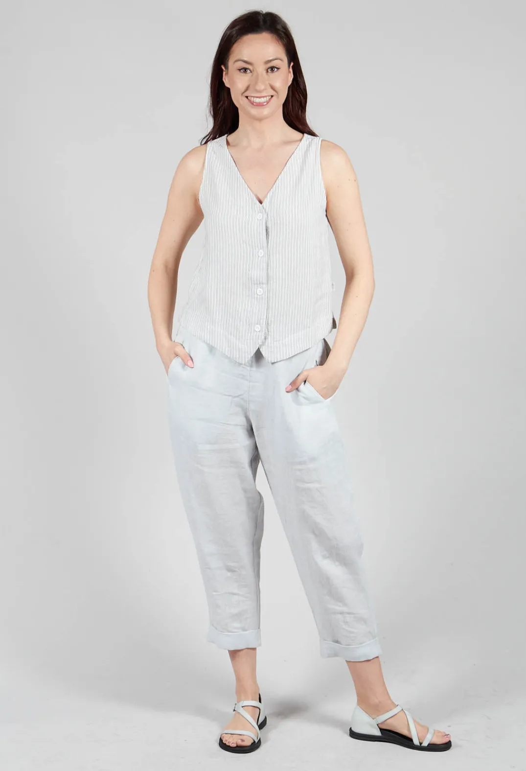Elemente Clemente Tops^Yune Vest in Undyed Stripe