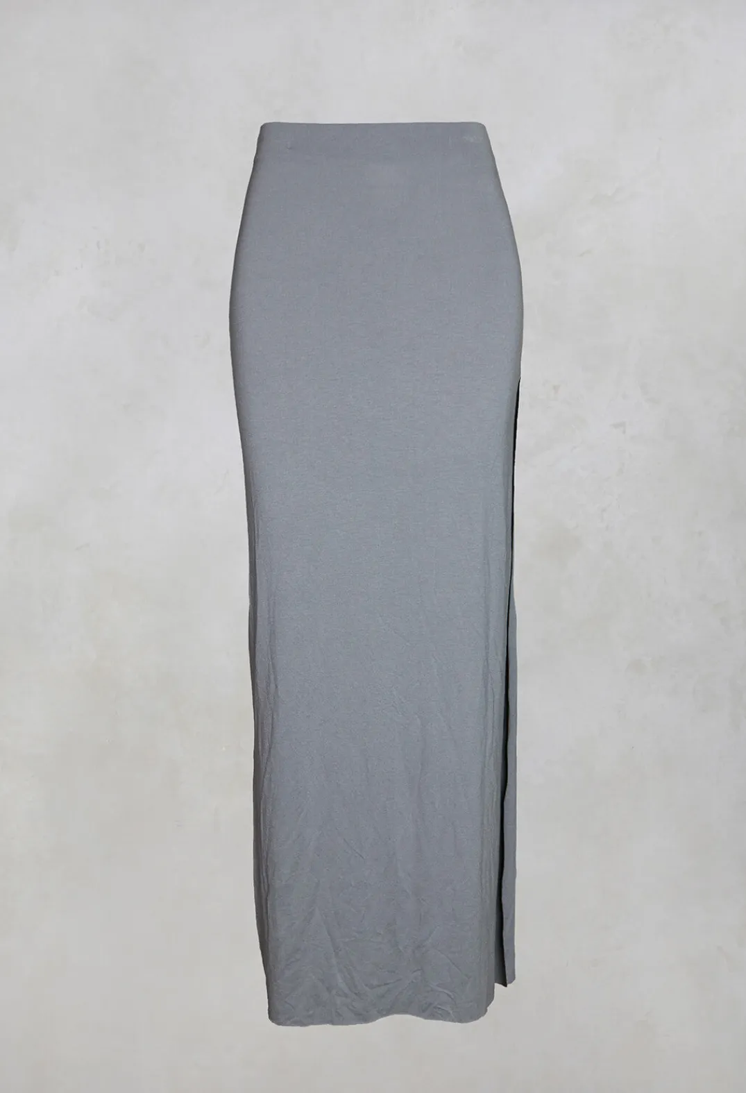 Xenia Design Skirts^Zigi Long Jersey Fitted Skirt in Light Grey