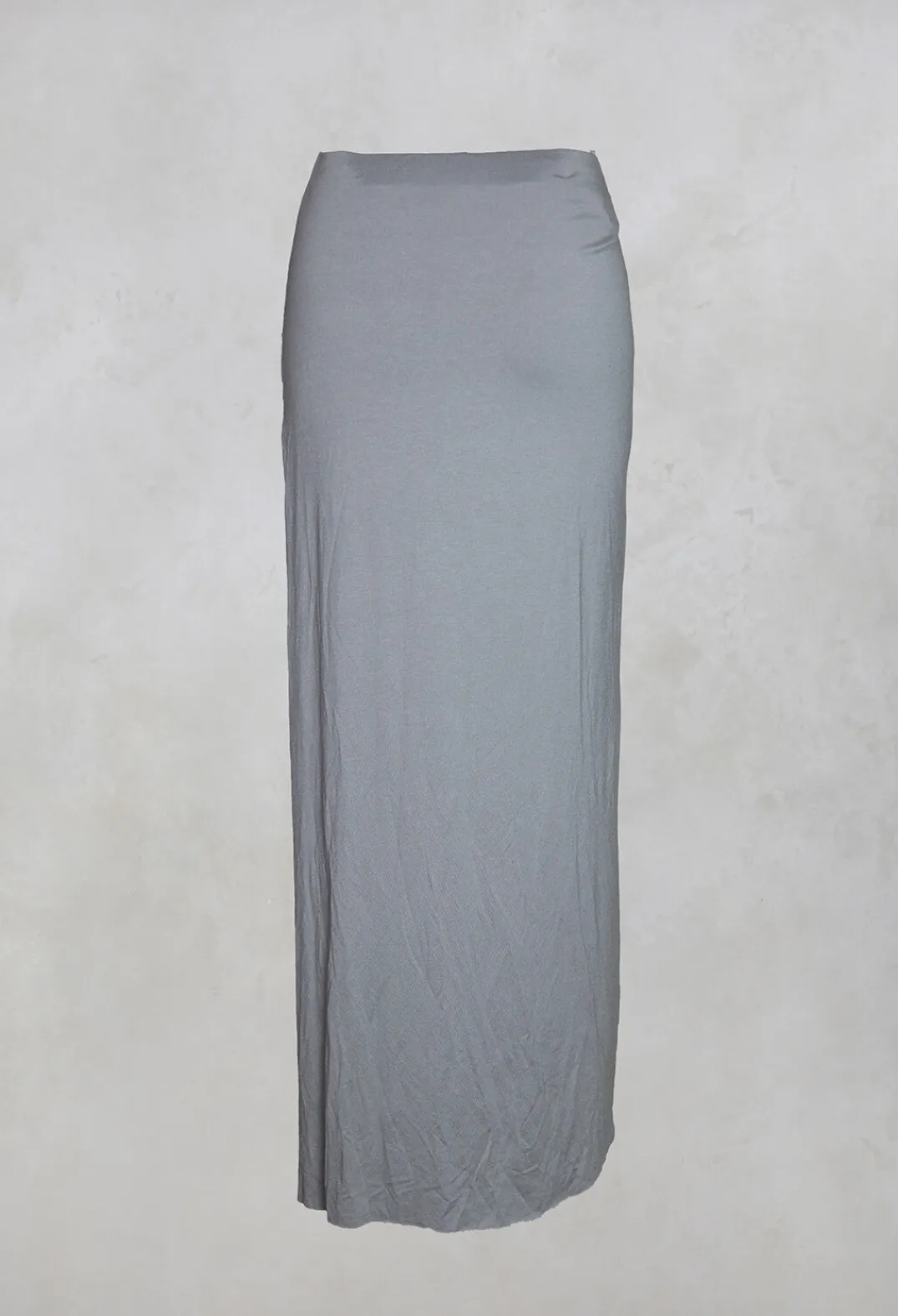 Xenia Design Skirts^Zigi Long Jersey Fitted Skirt in Light Grey