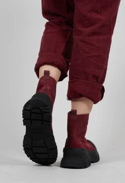 Lofina Boots^Zip Front Ankle Boots in London Bordeaux