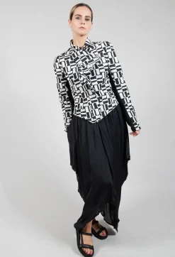 La Haine Jackets^Zip Up Jacket with Mesh Panel Detail in Black and White